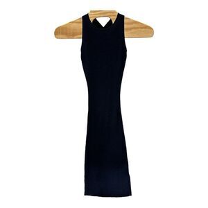 SATURDAY SUNDAY Navy Knit‎ Sweater Halter Maxi Dress Small Resort Anthropologie